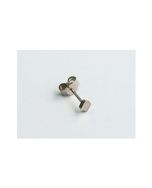 [For one ear] Domestic pure titanium earrings diamond platinum [Horie / H-1-TP804-01]