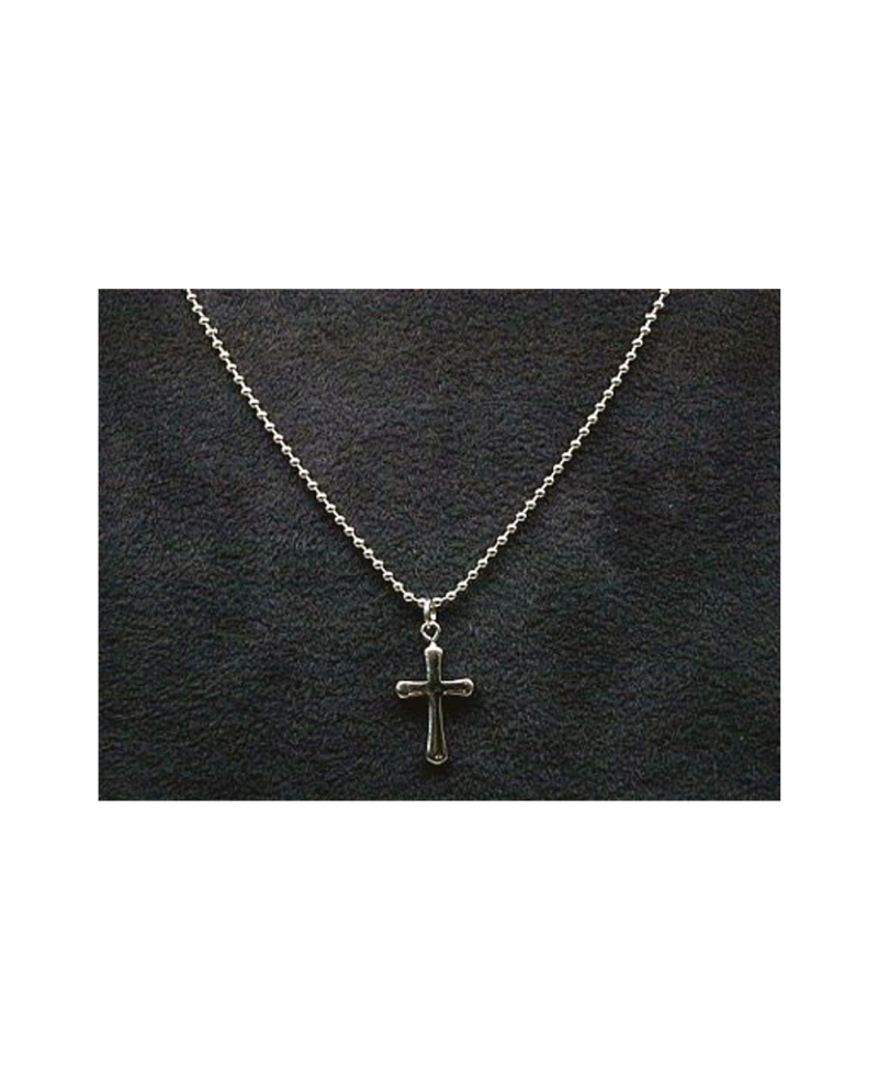 Domestic pure titanium necklace ball chain (cross) [Horie / H-CT-N101]