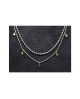 Domestic pure titanium necklace double (star) [Horie / H-CT-N203]