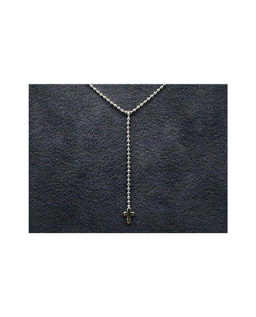 Domestic pure titanium necklace Y-shaped (cross) [Horie / H-CT-N302]