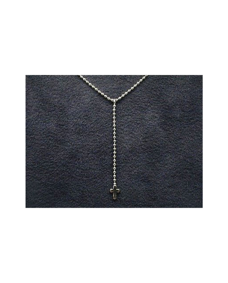 Domestic pure titanium necklace Y-shaped (cross) [Horie / H-CT-N302]