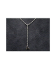 Domestic pure titanium necklace Y-shaped (tail) [Horie / H-CT-N304]
