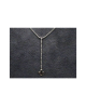 Domestic pure titanium necklace Y-shaped (cross) [Horie / H-CT-N306]