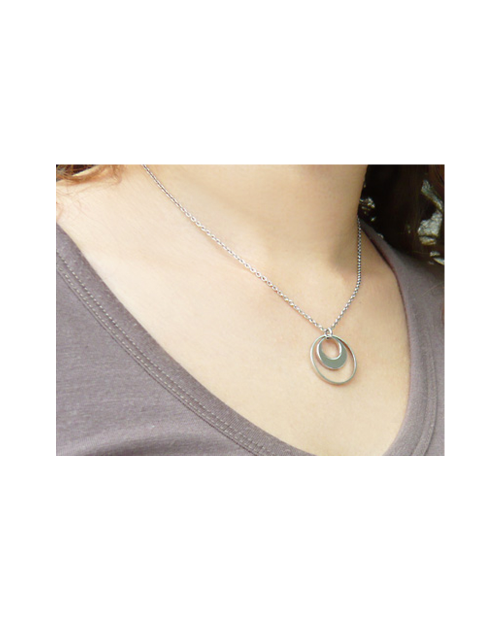 Domestic pure titanium necklace swing circle [Horie / H-CT-N510]