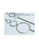 Domestic pure titanium long necklace circle W [Horie / H-CT-N601]