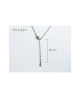 Domestic pure titanium long necklace circle W [Horie / H-CT-N601]