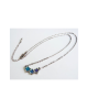 Titanium necklace (mesh) Star 3 stations Blue [Horie / Horie]