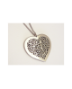 Domestic pure titanium necklace (mesh) Heart (Ivy) Silver [Horie / H-MF-04-SLV]