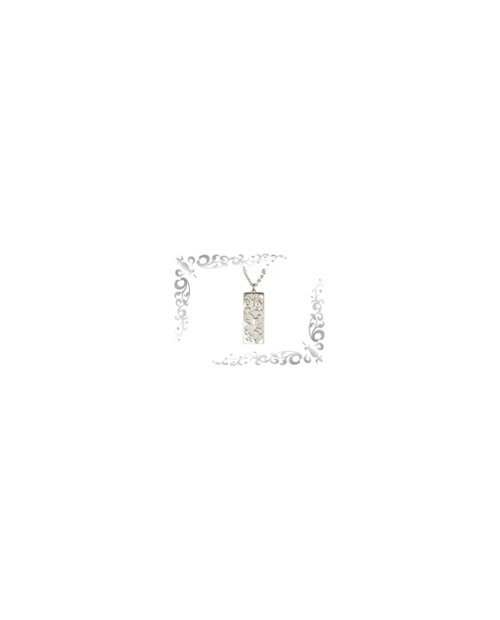 Titanium necklace (mesh) rectangular (Ivy) Silver [Horie / Horie]