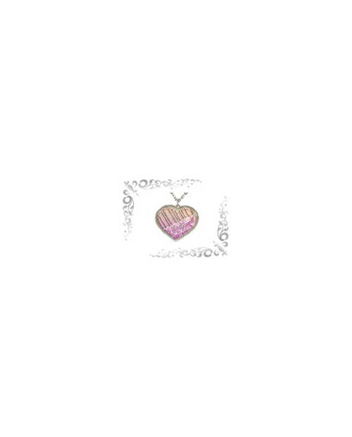 Titanium necklace (mesh) Heart (Mirufyu) Pink [Horie / Horie]