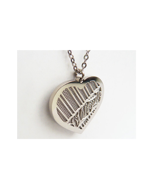 Titanium necklace (mesh) Heart (Mirufyu) Silver [Horie / Horie]
