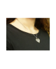 Titanium necklace (mesh) Heart (Mirufyu) Silver [Horie / Horie]