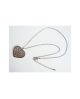 Titanium necklace (mesh) Heart (Mirufyu) Silver [Horie / Horie]