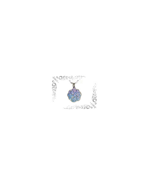 Titanium necklace (mesh) Flower Blue [Horie / Horie]