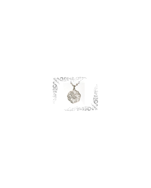 Titanium necklace (mesh) flower silver [Horie / Horie]