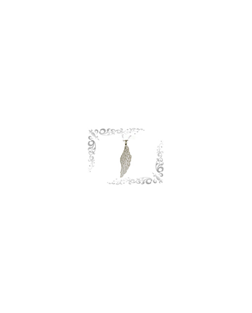 Titanium Necklace (Mesh) Feather Silver [Horie]