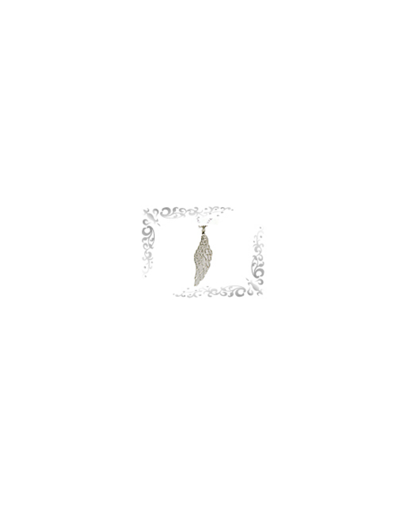 Titanium Necklace (Mesh) Feather Silver [Horie]