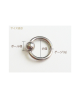 Domestic pure titanium body earrings beads 12G (2.0mm) inner diameter 15.9mm [Horie / H-Q205]