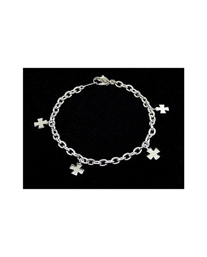 Domestic pure titanium bracelet Cross A (Azuki thick) [Horie / H-TBT903]