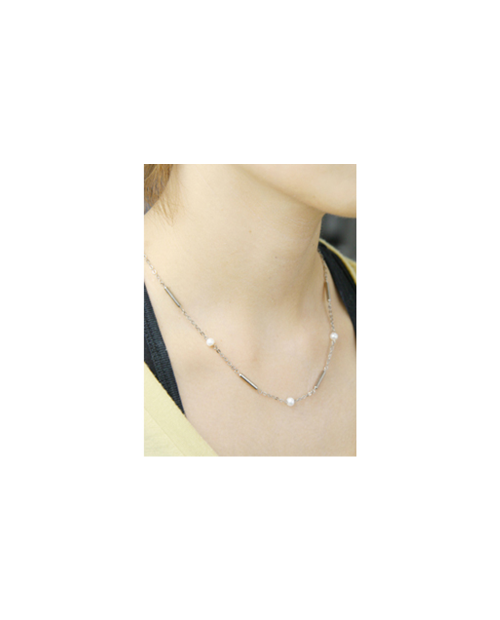 [Domestic Pure Titanium] Magnetic Necklace Pearl [Horie / H-TMN63-1]