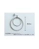 Domestic pure titanium earrings Circle A (crystal flower finish) [Horie / H-TP601R]
