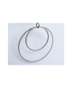 Domestic Pure Titanium Hook Earrings Circle C (Crystal Hana Finish) [Horie / H-TP603R]