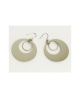 Domestic Pure Titanium Hook Earrings Circle F (Crystal Hana Touch Finish) [Horie / H-TP606R]