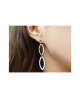 Domestic pure titanium earrings seed H (crystal flower finish) [Horie / H-TP608R]