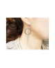 Domestic Pure Titanium Hook Earrings Circle I (Crystal Hana Finish) [Horie / H-TP609S]