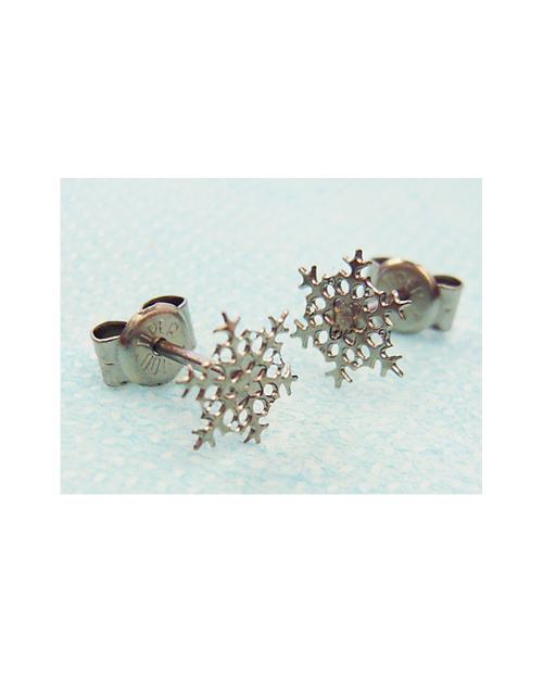 Domestic pure titanium earrings Snow B ☆ 4 colors [Horie / H-TP700B]