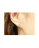 Domestic pure titanium earrings Snow B ☆ 4 colors [Horie / H-TP700B]