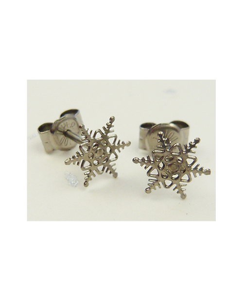 Domestic pure titanium earrings snow C ☆ 4 colors [Horie / H-TP700C]