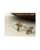 Domestic pure titanium earrings cross ☆ 12 colors development [Horie / H-TP702]