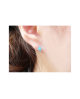 Domestic pure titanium earrings cross ☆ 12 colors development [Horie / H-TP702]