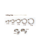 Domestic pure titanium earrings G ring 2 x 30 ☆ 12 colors [Horie / H-TP7544]