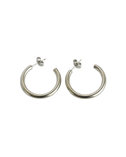 Domestic pure titanium earrings G ring 3 × 25 ☆ 12 colors [Horie / H-TP7553]
