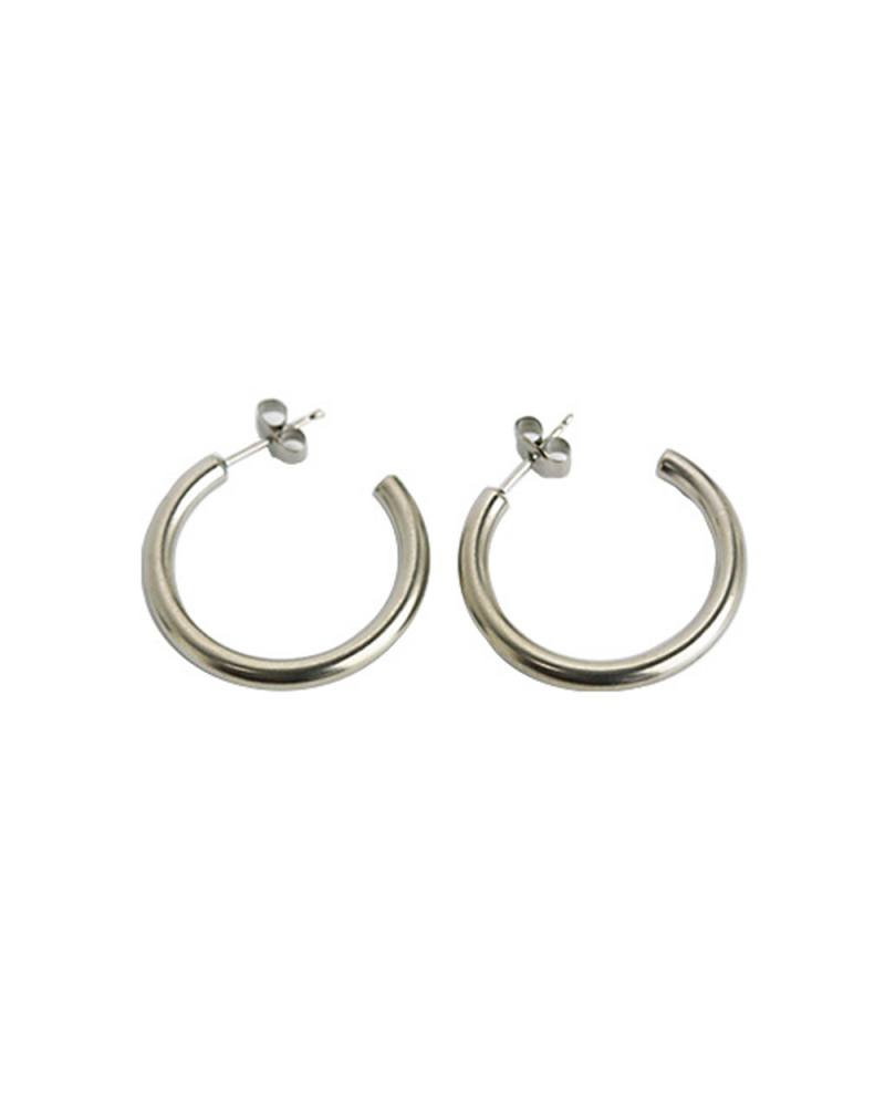 Domestic pure titanium earrings G ring 3 × 25 ☆ 12 colors [Horie / H-TP7553]