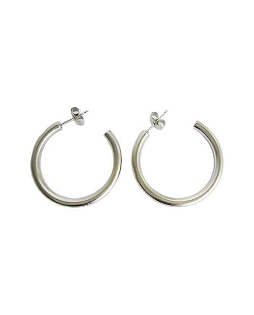 Domestic pure titanium earrings G ring 3 × 30 ☆ 12 colors [Horie / H-TP7554]