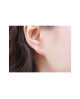 Domestic pure titanium earrings peridot cut [Horie / H-TP8003]