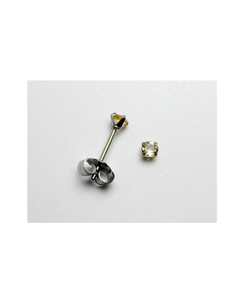 Domestic pure titanium earrings Citrine cut [Horie / H-TP8004]