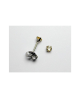 Domestic pure titanium earrings Citrine cut [Horie / H-TP8004]