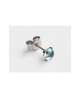 Domestic pure titanium earrings Blue Topaz [Horie / H-TP8105]