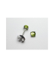 Domestic pure titanium earrings Peridot [Horie / H-TP8108]