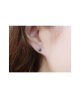 Domestic pure titanium earrings hematite [Horie / H-TP8110]