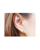 Domestic pure titanium earrings double ball ☆ 12 colors [Horie / H-TP815]