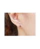 Domestic pure titanium earrings Tiger eyeball [Horie / H-TP8205]
