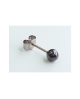 Domestic pure titanium earrings hematite ball [Horie / H-TP8206]