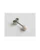 Domestic Pure Titanium Earrings Howlite Ball [Horie / H-TP8210]
