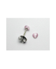 Domestic Pure Titanium Earrings Artificial Cats Heart Pink [Horie / H-TP8229]