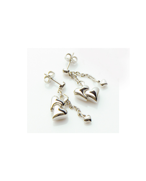 Pure Titanium Earrings W Heart [MARE-28]